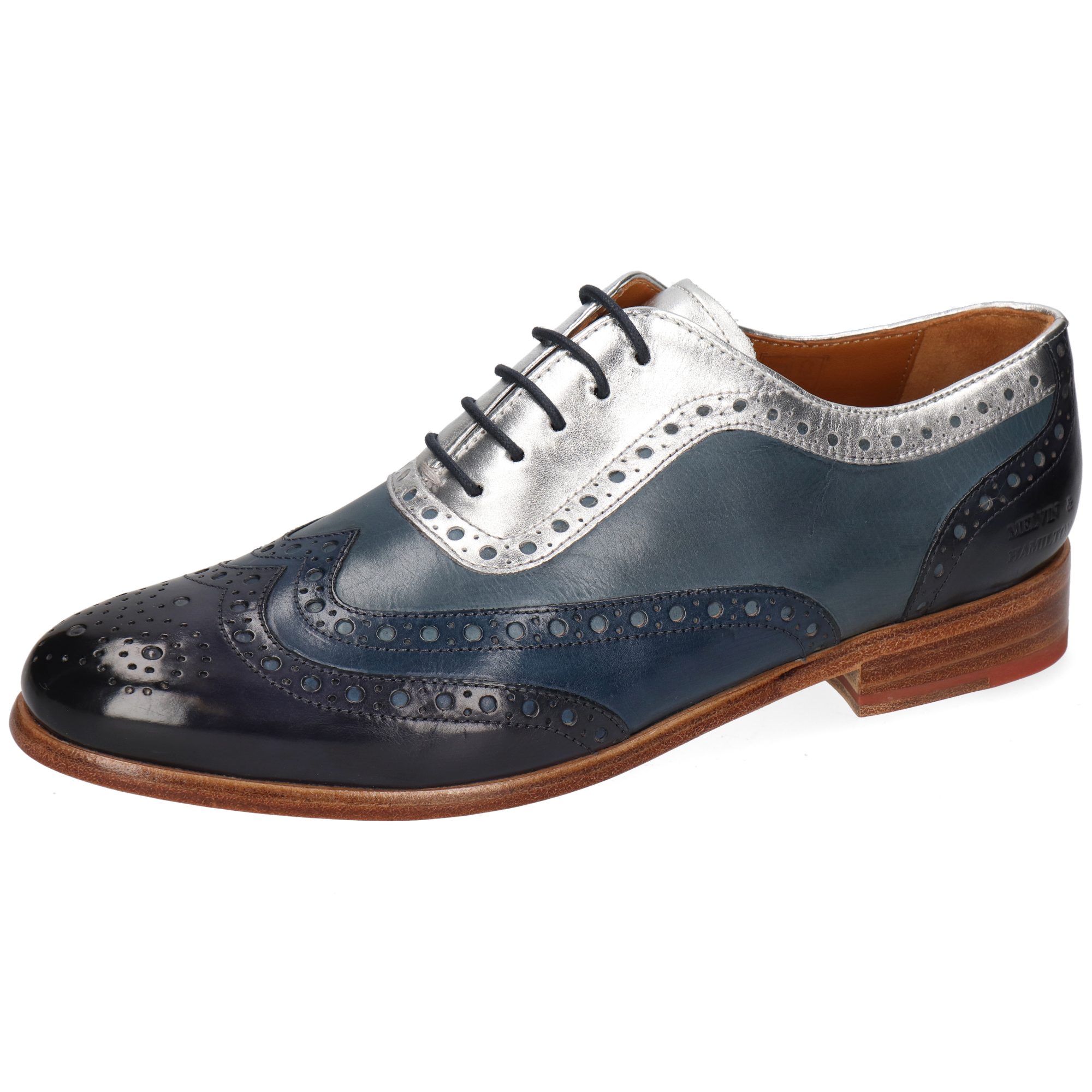 Melvin & Hamilton Selina 56 Leder-Oxford Schuhe für Damen Schnürschuh Flache Absätze, Echtes Leder, Vegetabile Gerbung