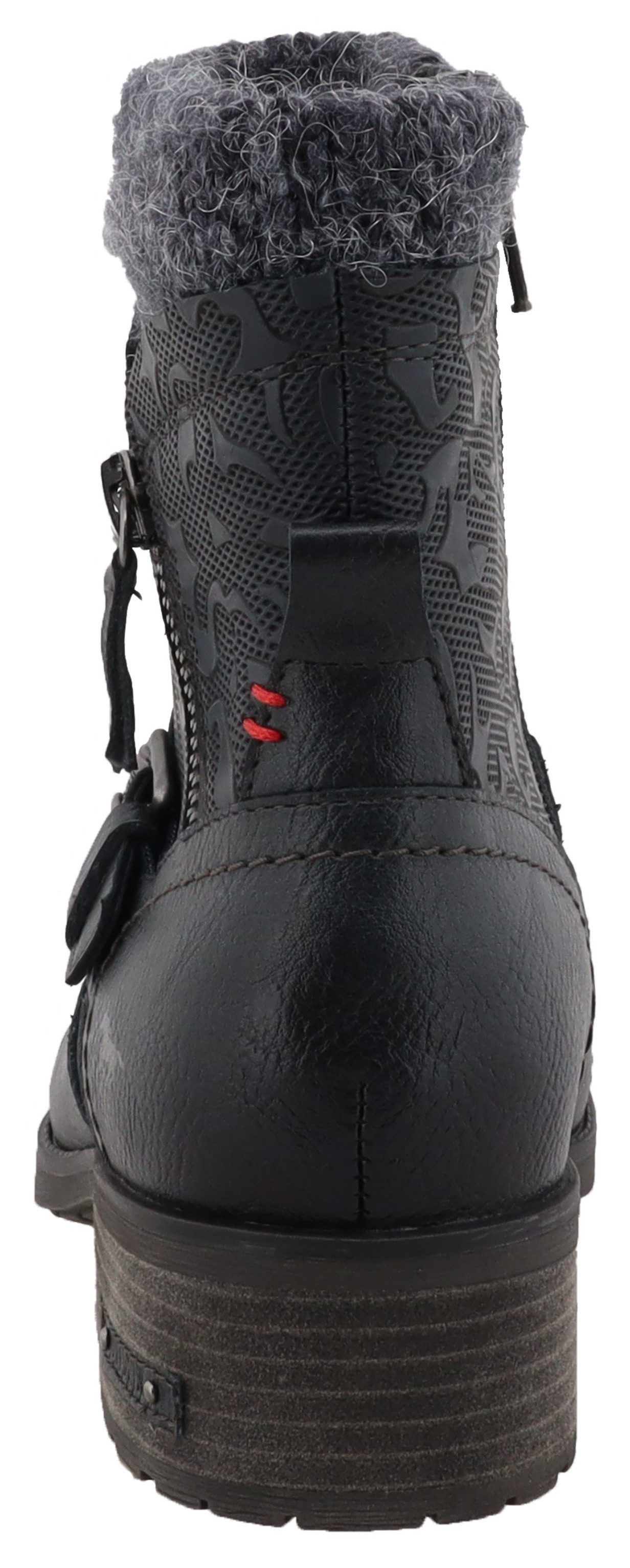 Mustang Shoes Fabienne Winterstiefelette Biker Boots mit Blockabsatz und Zi günstig online kaufen