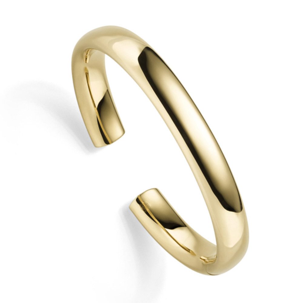 HOPLO Goldarmband Gold Armspange Breite 9,0 mm - 585-14 Karat Gelbgold, Made in Germany