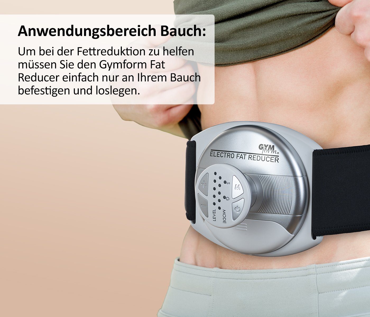 Genius EMS-Bauchmuskeltrainer Gymform Electro Fat Reducer Bauchmuskeltrainer EMS Trainingsgerät, (Set 6-tlg), 3 in 1 Arm Bein Bauch Trainer, Bauchtrainer Muskelaufbau