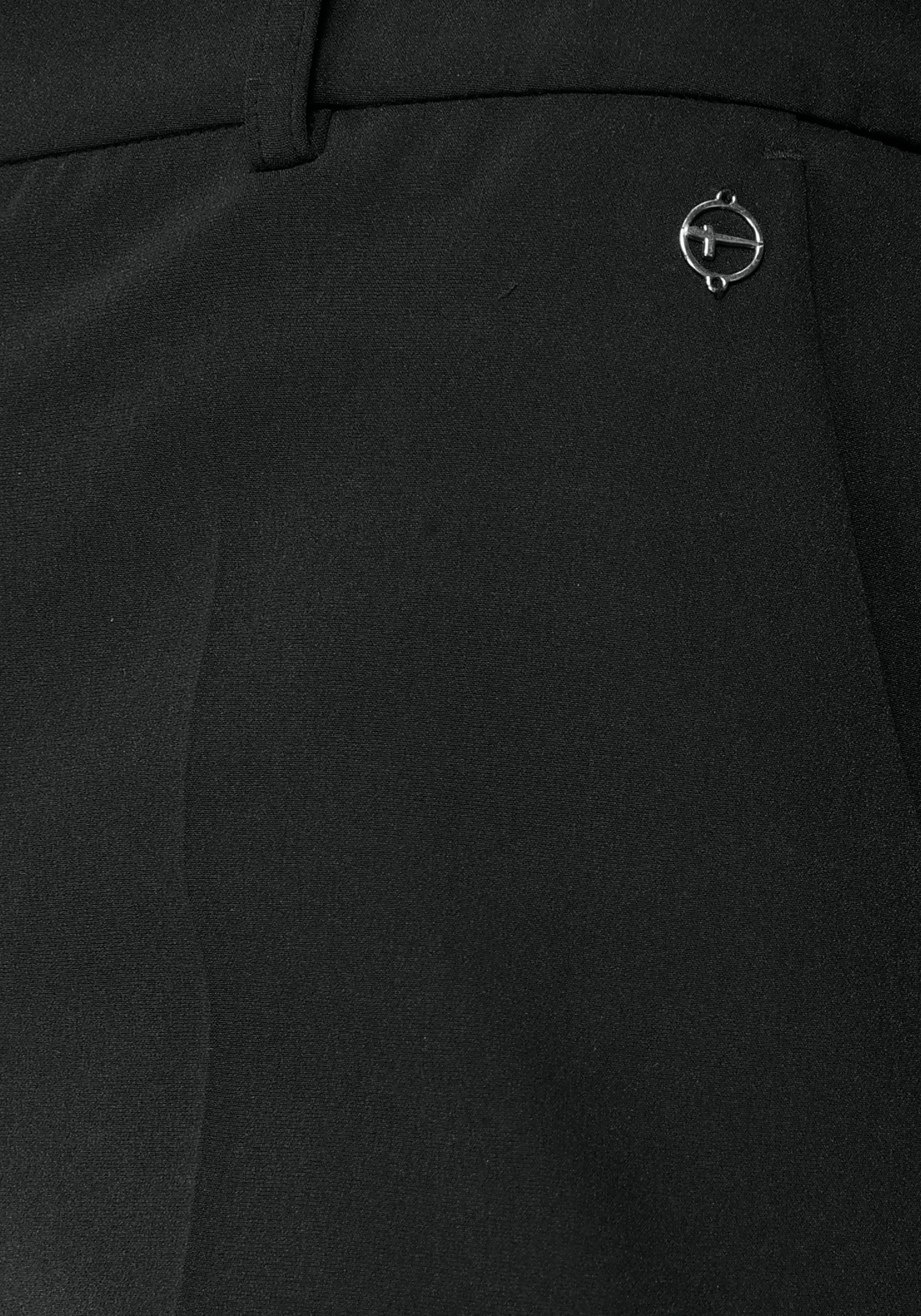 Tamaris Anzughose in ( nachhaltigem Hose aus Trendfarben schwarz Material)