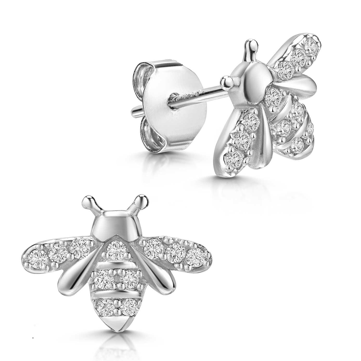 Materia Paar Ohrstecker Biene Insekt Ohrringe mit Zirkonia Steinen SO-300, günstig online kaufen