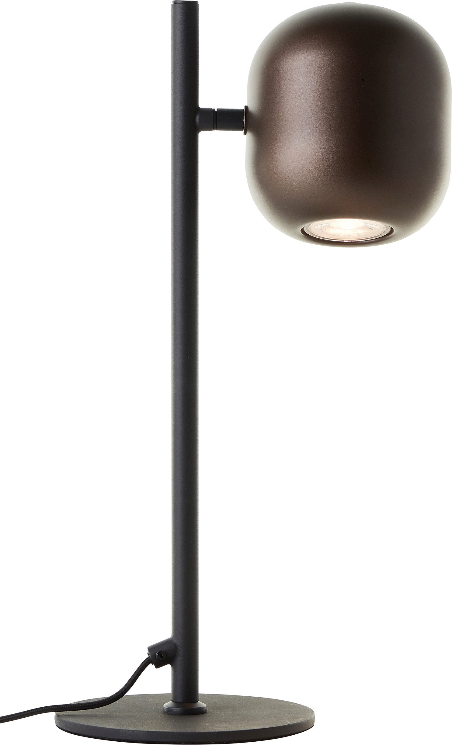 Brilliant Tischleuchte Jane, ohne Leuchtmittel, H 42 cm, GU10 Fassung, schwenkbar, Metall, schwarz braun