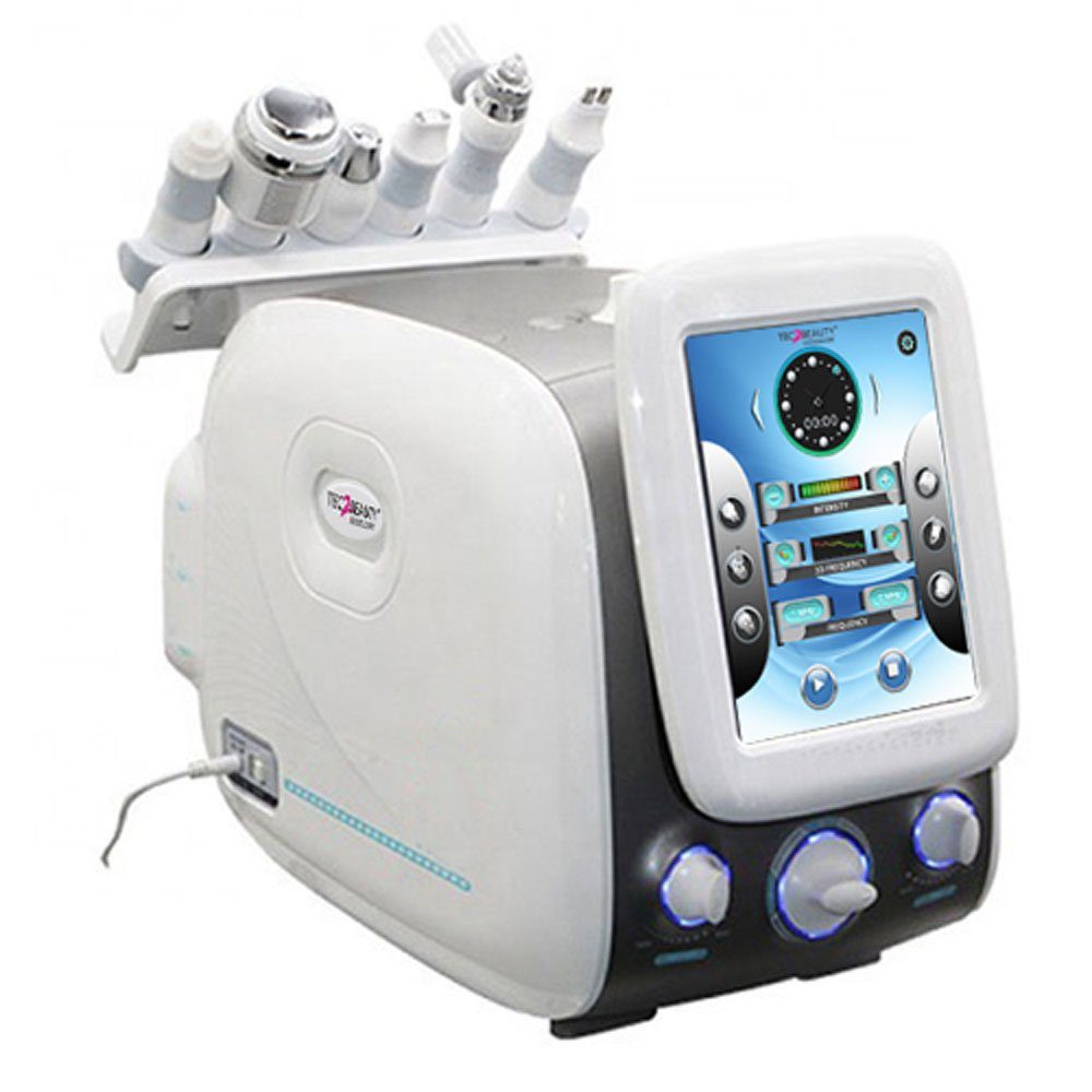 Tec2Beauty Beauty-Multigerät Hydrodermabrasion - Mesotherapie und Radiofrequenz (RF) Studiogerät, 6-tlg.