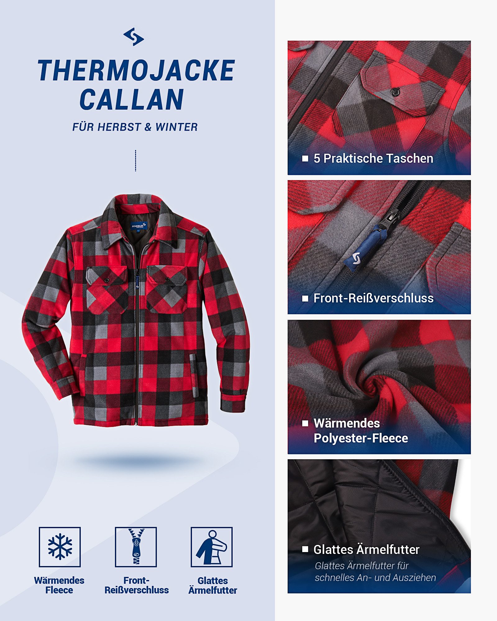SCHEIBLER WORKWEAR Fleecejacke Callan