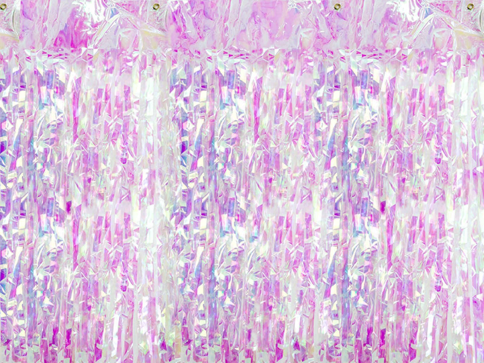 partydeco Hängedekoration Türvorhang Lametta 90x250cm, Irisierend Lila
