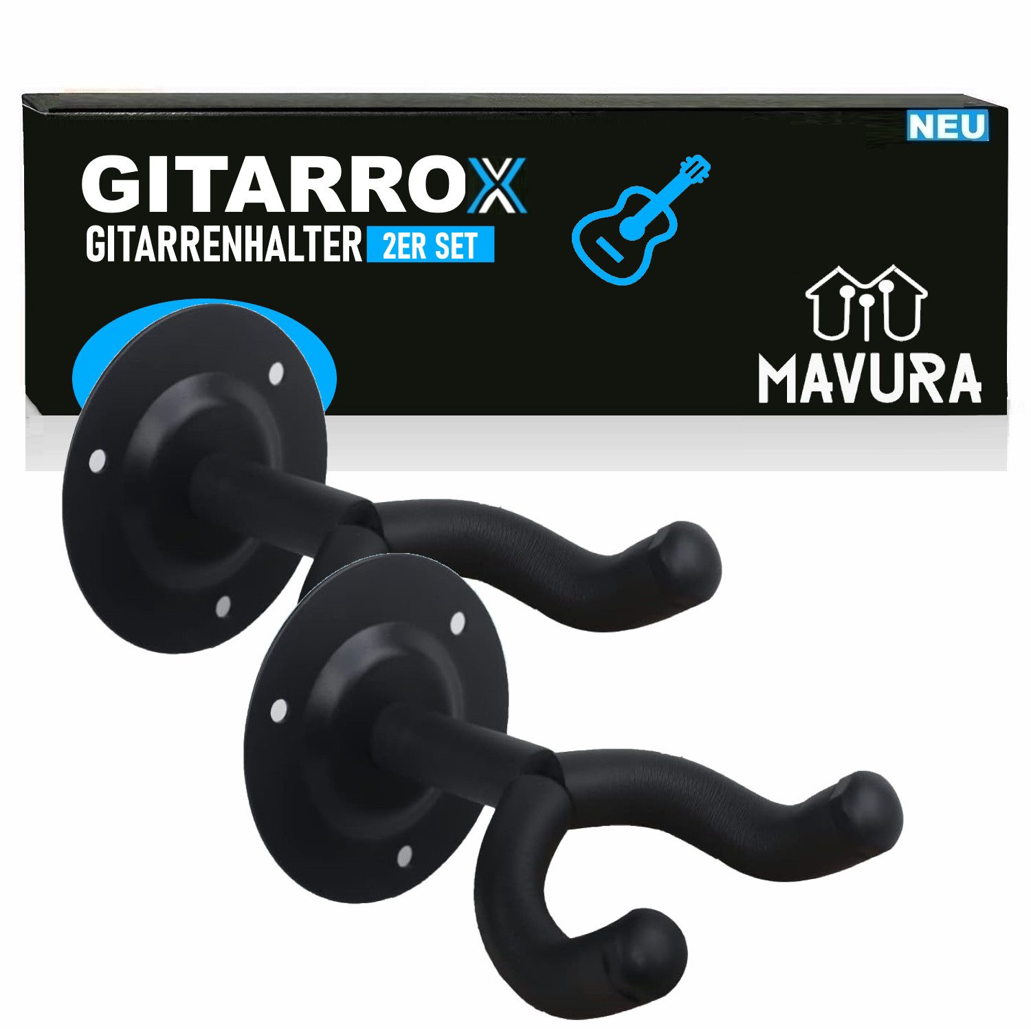 Gitarrenständer GITARROX Gitarrenwandhalter Gitarrenhalter Wandhalterung Gitarren