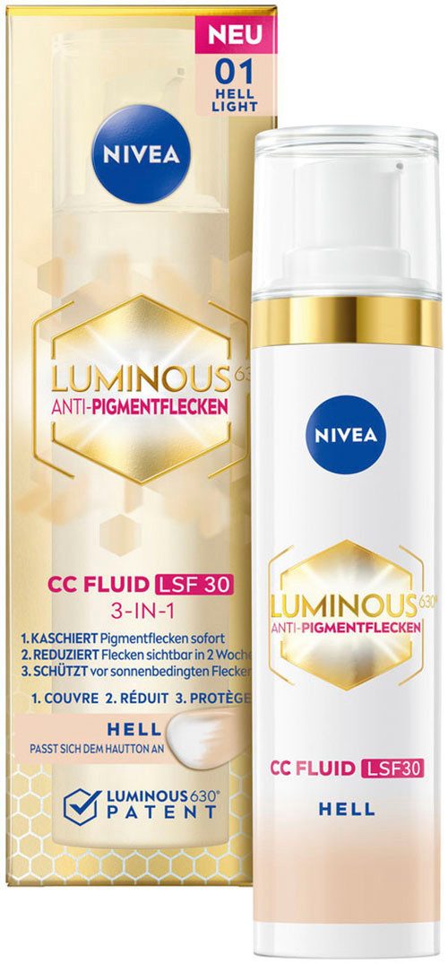 Gesichtsfluid LUMINOUS630 Anti-Pigmentflecken CC Fluid 3in1 Hell LSF 30