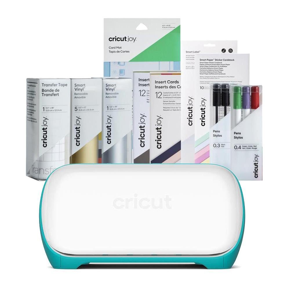 Cricut Papierschneidegerät Joy inklusive Materials Starter Bundle, Plotter, Schneidemaschine für Folie, Papier, Vinyl, Set