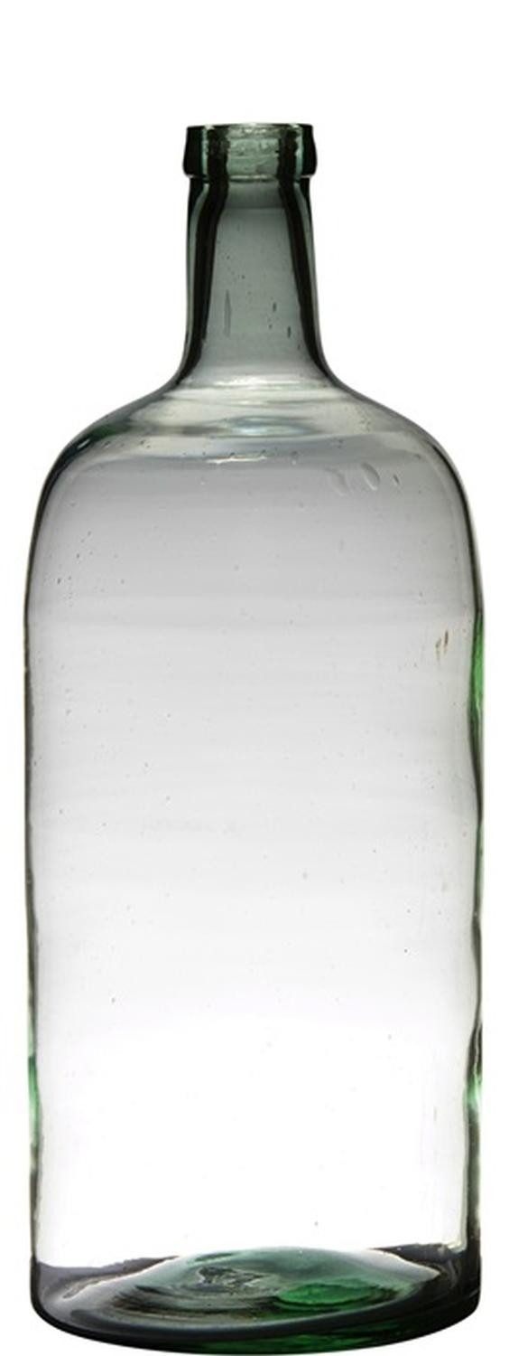INNA-Glas Dekovase Glasflasche NIRAN, recycelt, klar-grün, 50cm, Ø19cm