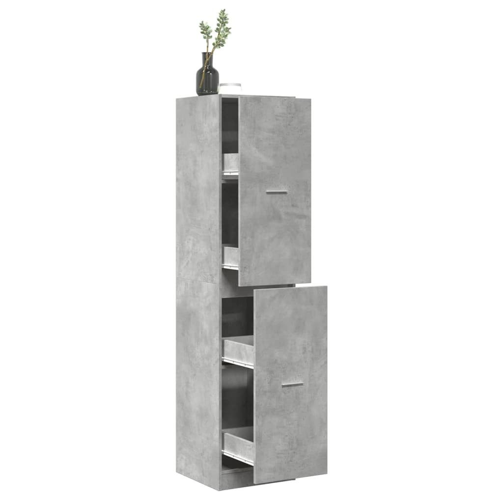 vidaXL Apothekerschrank 40 x 41 x 1745 cm Apothekerschrank Betongrau 40x41x174,5 cm Spanplatte