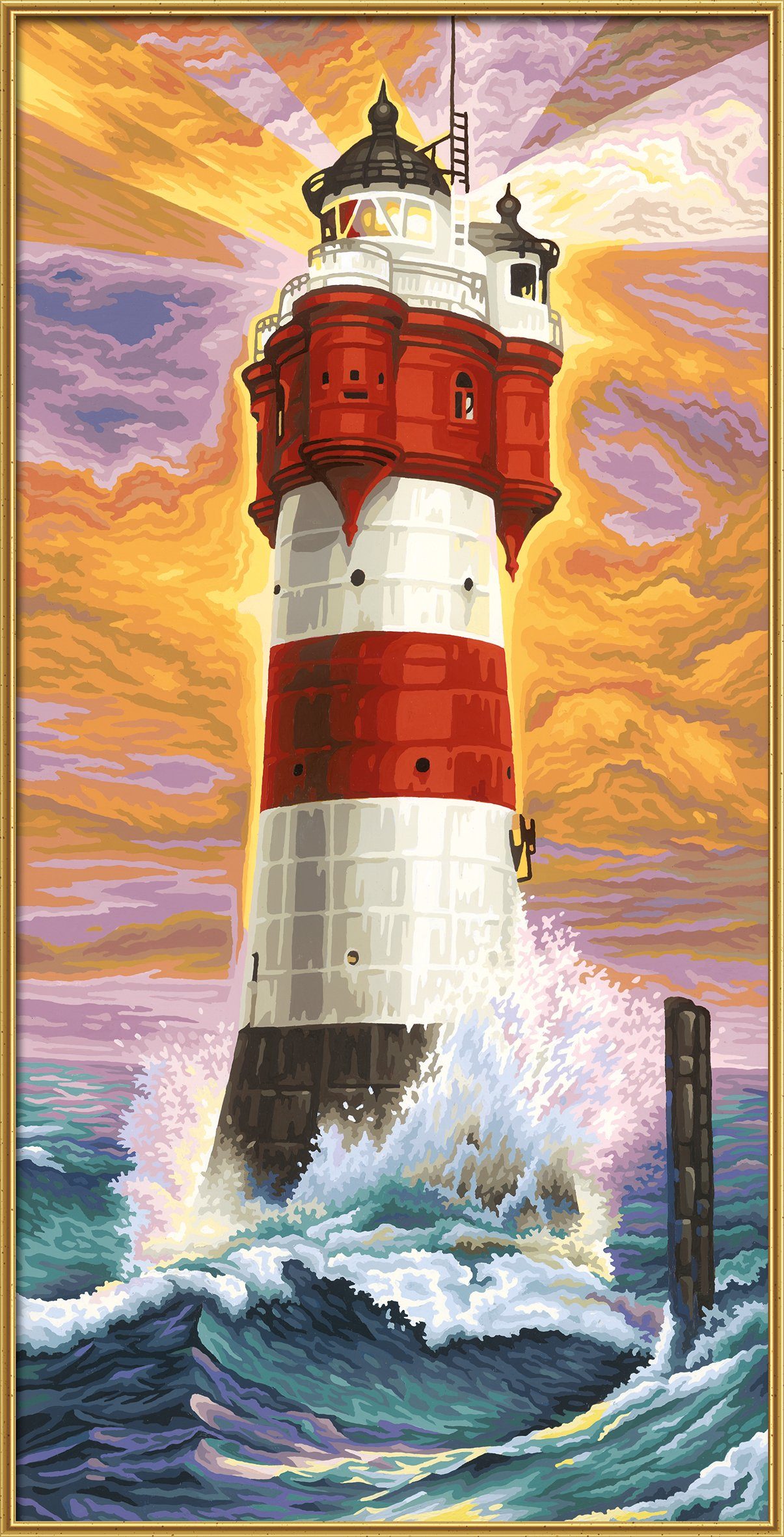 Schipper Malen nach Zahlen Meisterklasse Hochformat - Leuchtturm Roter Sand, Made in Germany