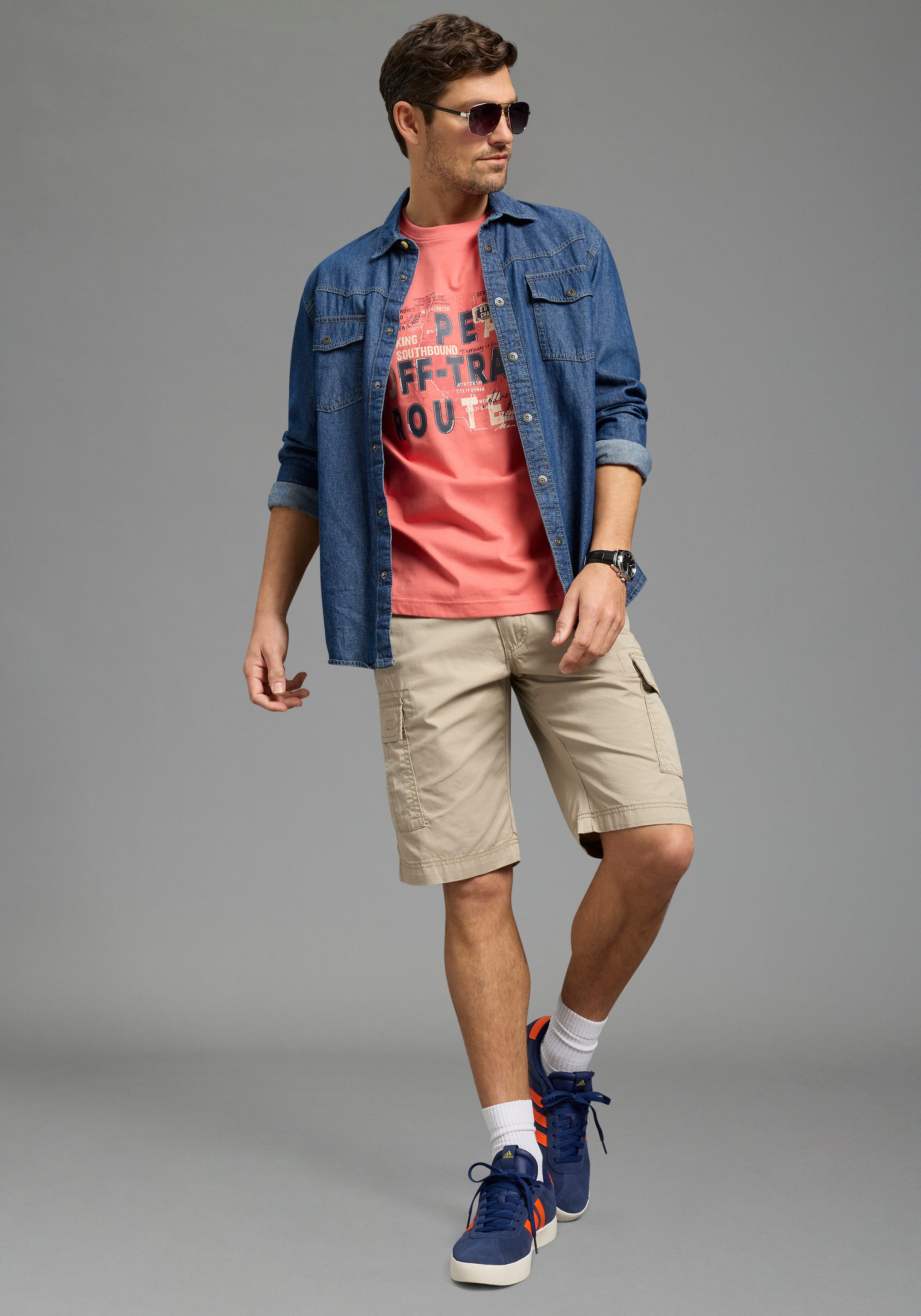 Man's World Rundhalsshirt Neue Kollektion! normale Passform, kurzarm, mit Rundhalsausschnitt, mit Print