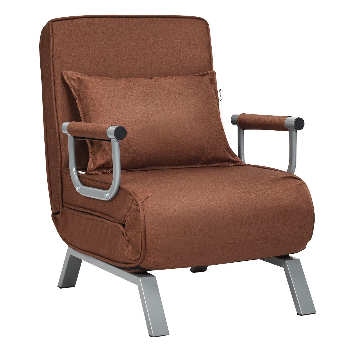 COSTWAY Schlafsofa, mit verstellbarer Rückenlehne,klappbar,bis 200kg