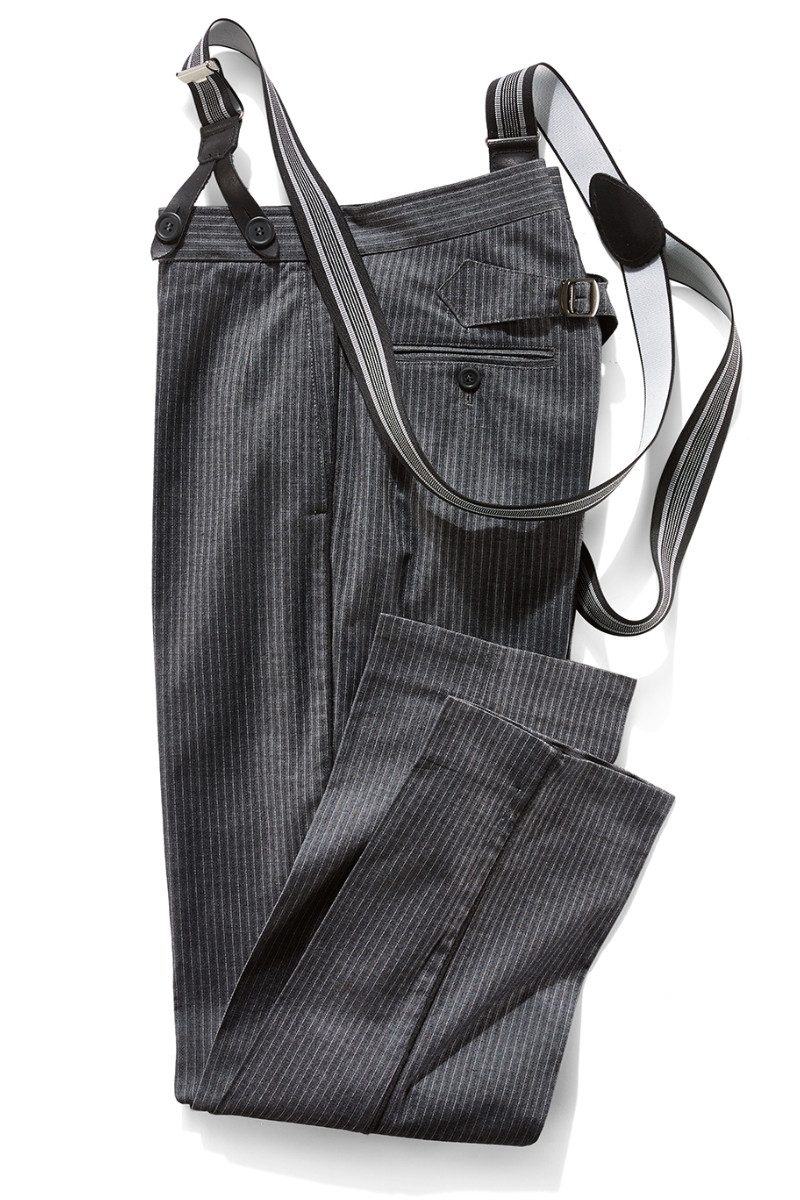 Trachtenlederhose Stresemannhose - ASCHAU - grau