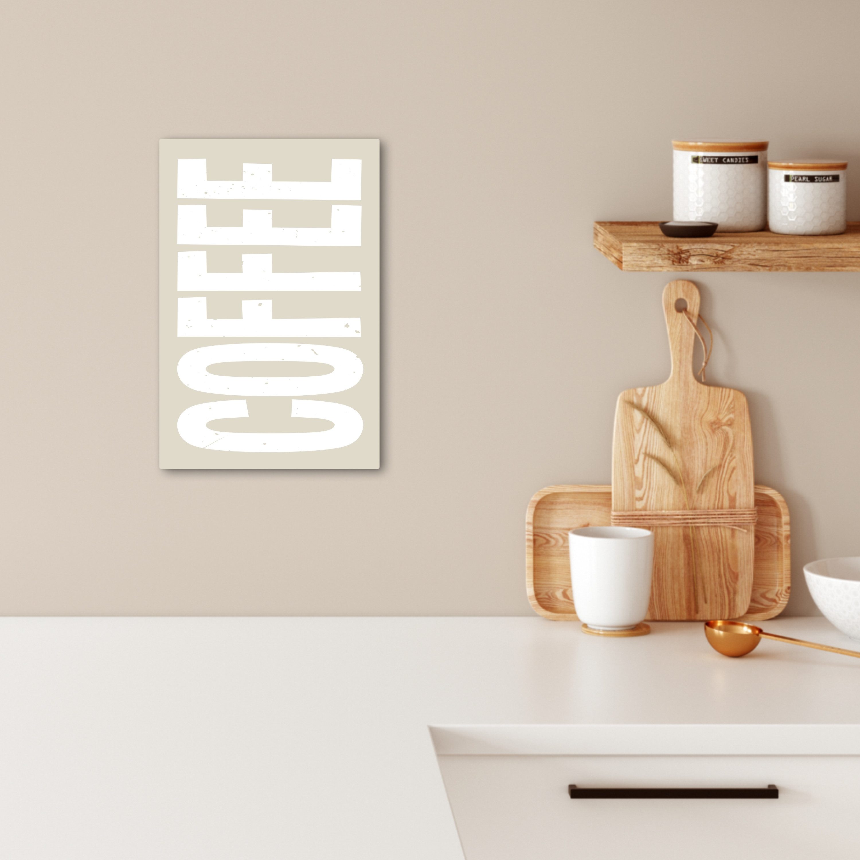 OneMillionCanvasses® Leinwandbild Weiß - Kaffee - günstig online kaufen