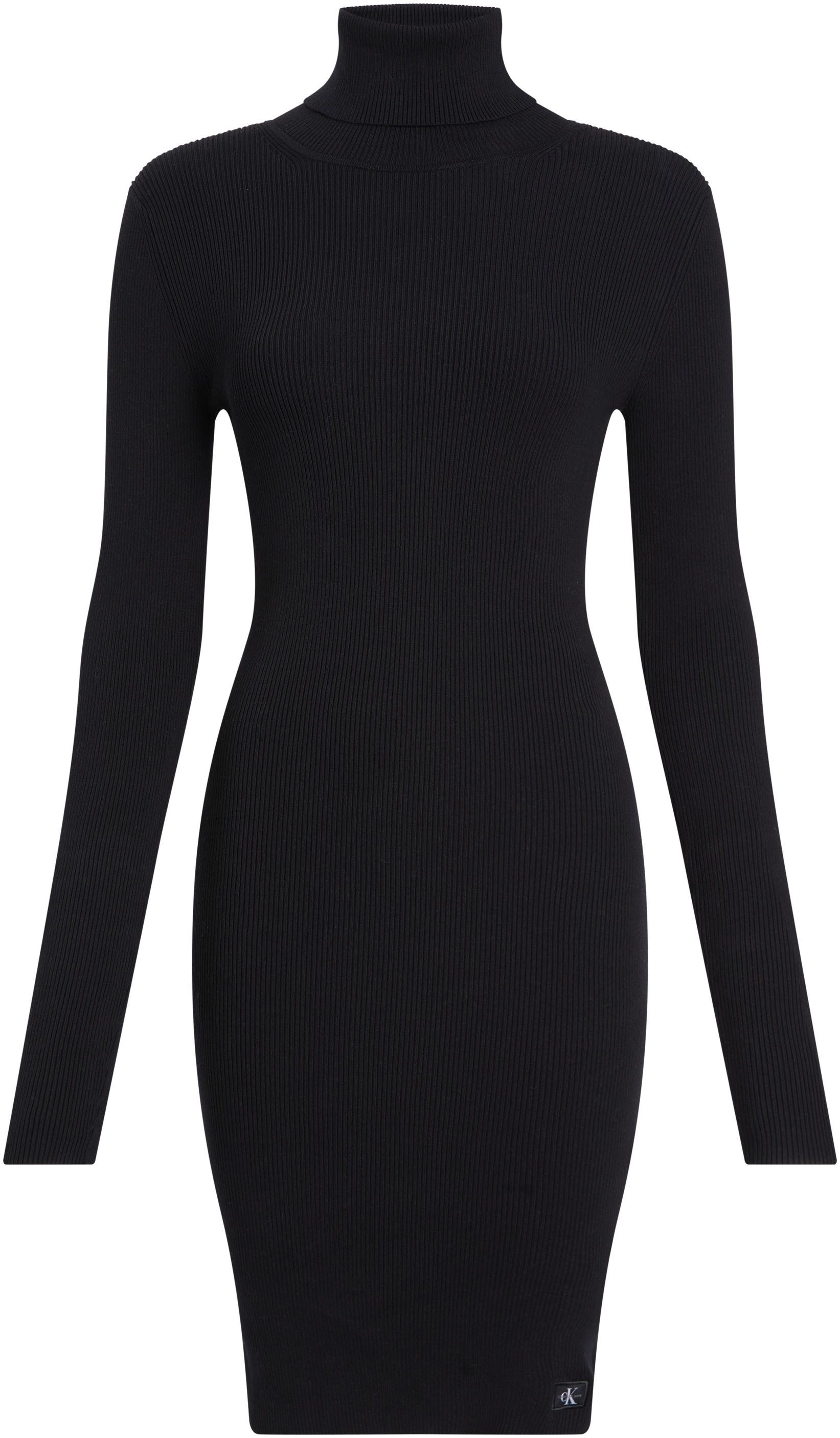 Calvin Klein Jeans Jerseykleid WOVEN LABEL TIGHT SWEATER DRESS mit Rollkrag günstig online kaufen