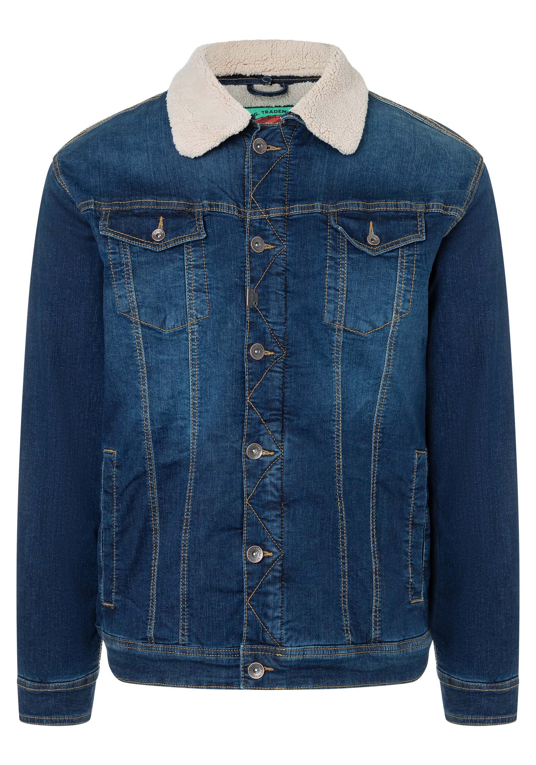 TIMEZONE Jeansjacke Kragen mit Futter und Knopfleiste, Vintage-Stil (1-St) Denim Jacket