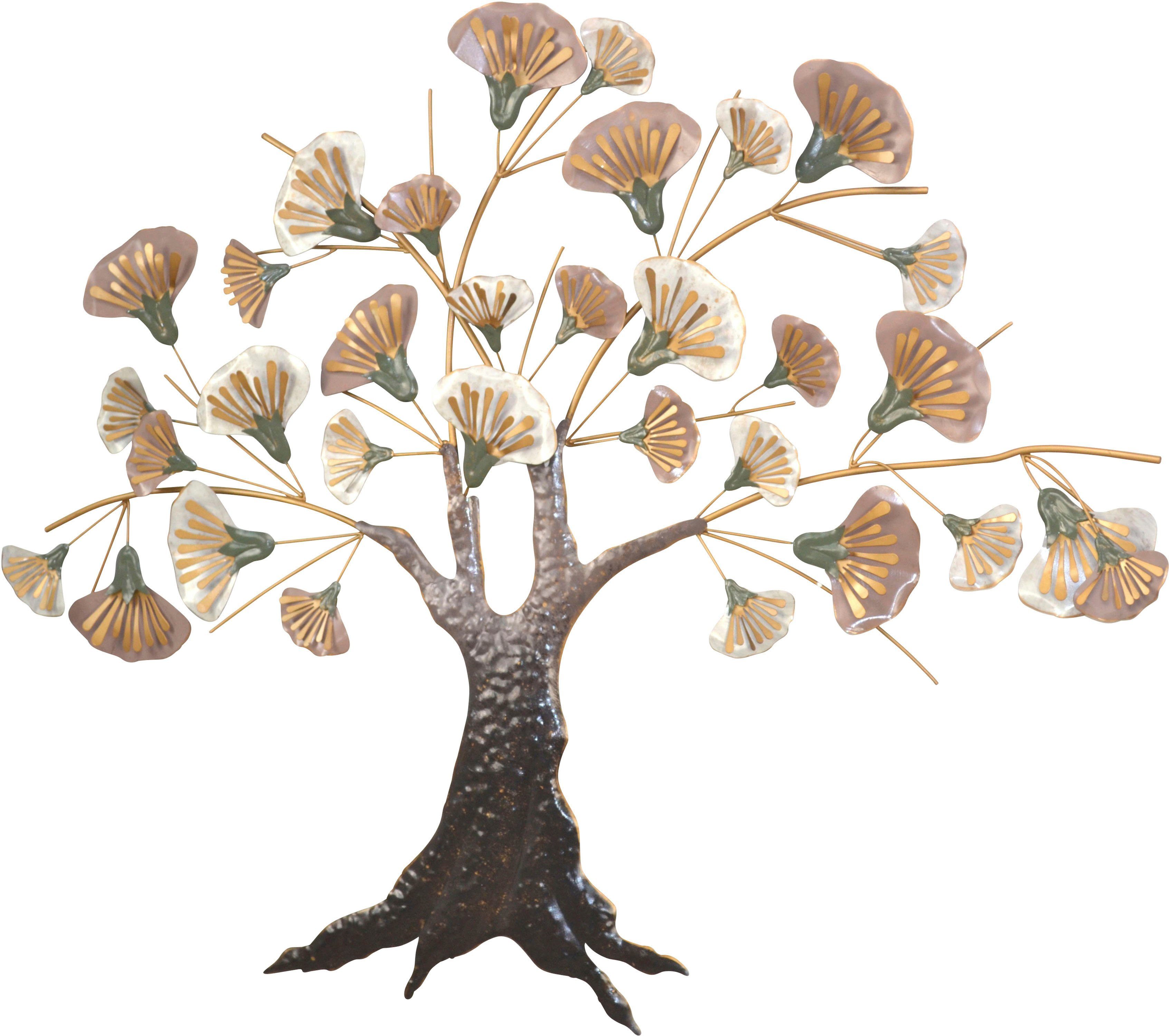 HOFMANN LIVING AND MORE Wanddekoobjekt Wanddekoration (1 St), Baum aus Metall