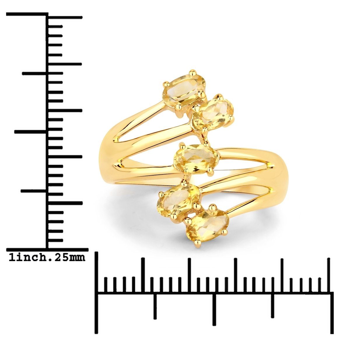 Rafaela Donata Fingerring gelbgold, Silber Sterling aus