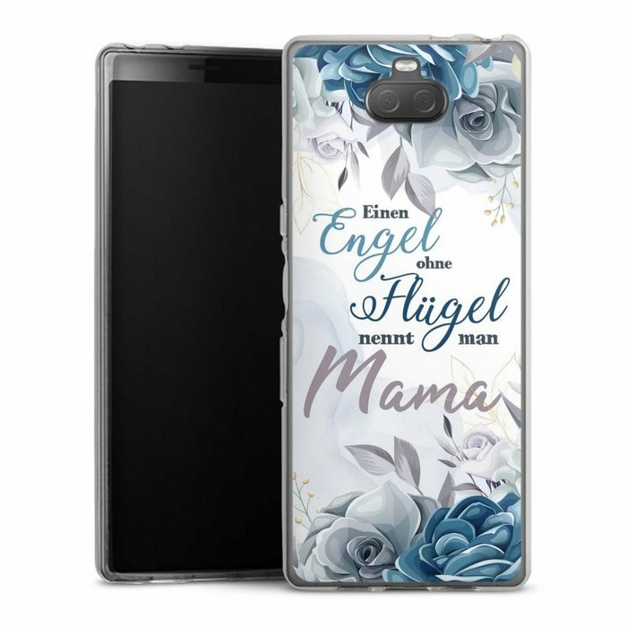 DeinDesign Handyhülle Muttertag Mama Blumen Engel Mama Blumen Sony Xperia 10 Plus Silikon Hülle Bumper Case Handy Schutzhülle
