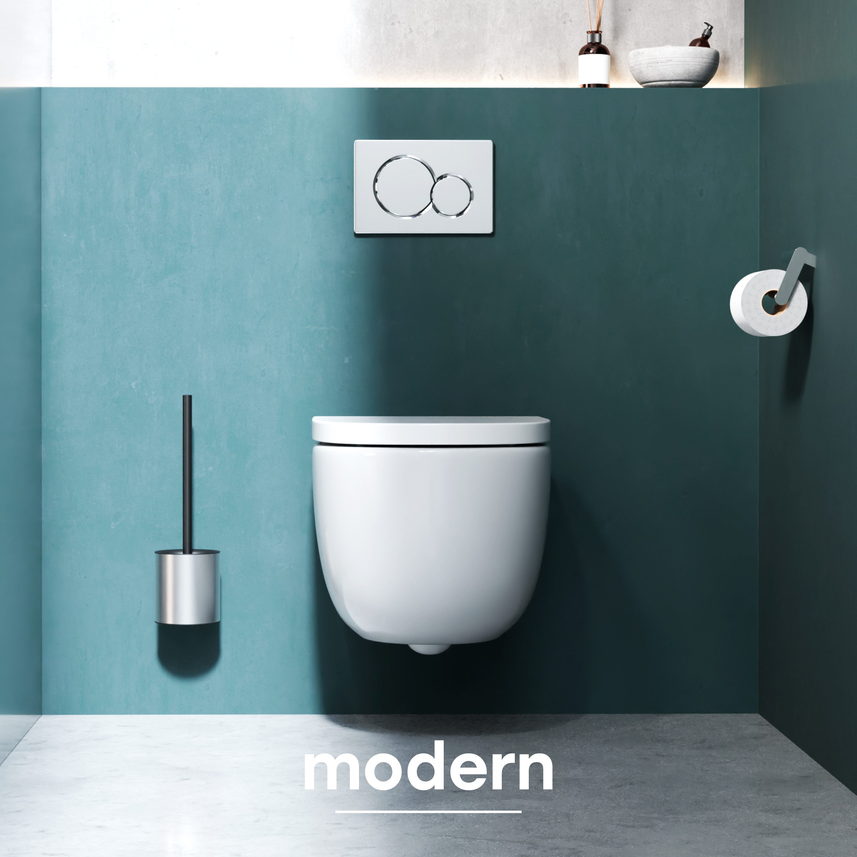 SAVEGA WC-Reinigungsbürste SAVEGA - Silikon Klobürste Wandmontage pulverbeschichteter Stahl, Toilettenreinigung, (Einzelset), Flexible Lamellenstruktur,Schonende Tiefenreinigung