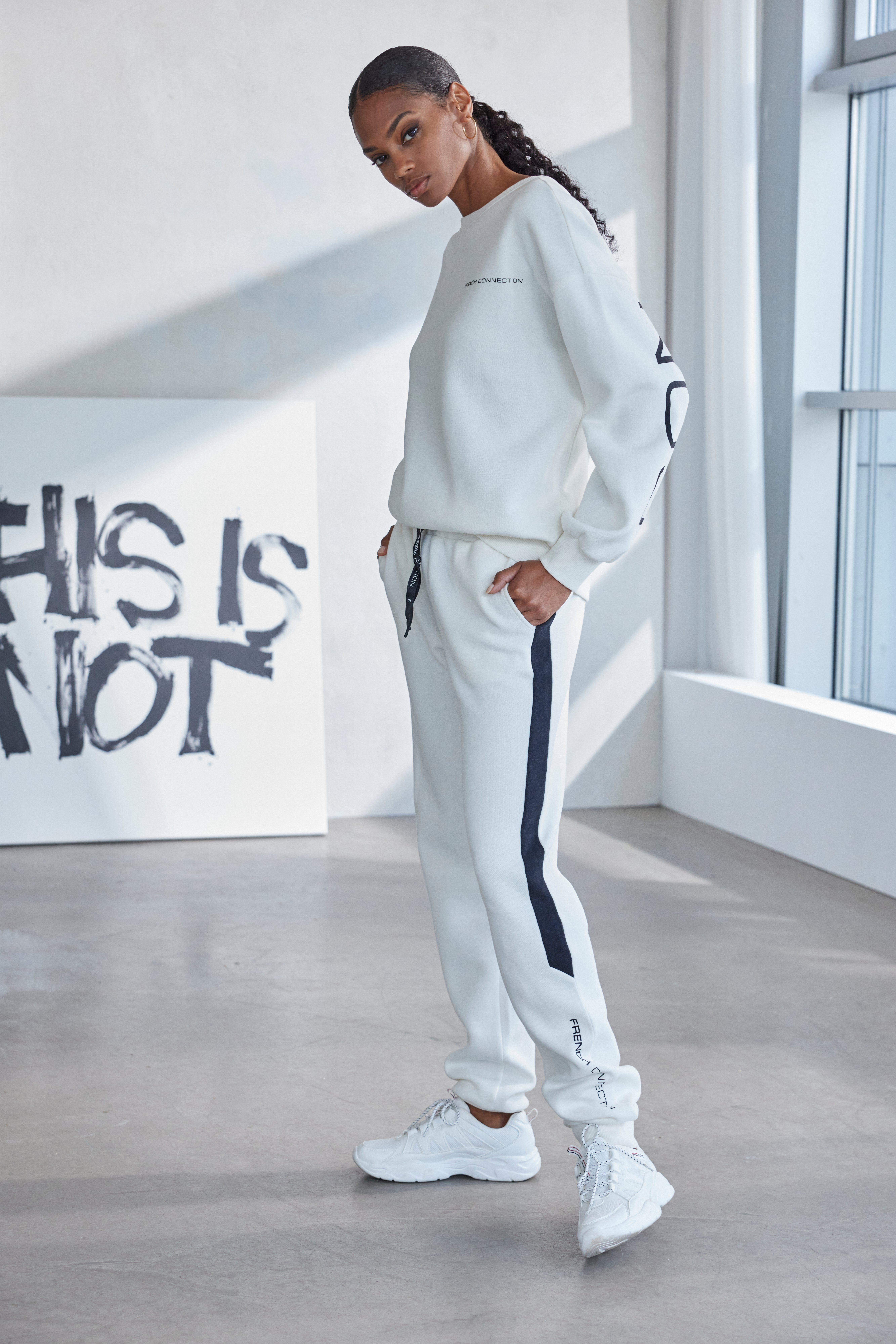 French Connection Sweathose mit seitlichen Kontrast-Einsätzen, Loungewear