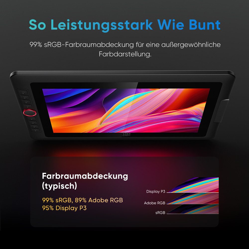 XP-PEN Artist 13.3 Pro V2 Grafiktablett (13.3", 16K-Druck, X3-Chip, FHD-Display, Standfuß)