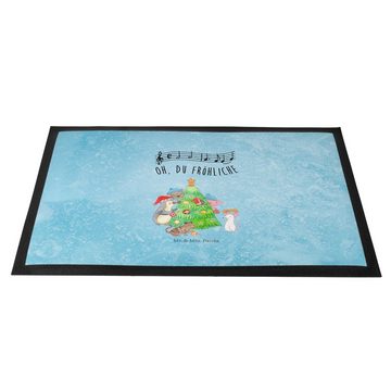 Fußmatte 40 x 60 cm Weihnachtsbaum schmücken - Eisblau - Geschenk, Wintermotiv, Mr. & Mrs. Panda, Höhe: 0.3 mm, rutschfest