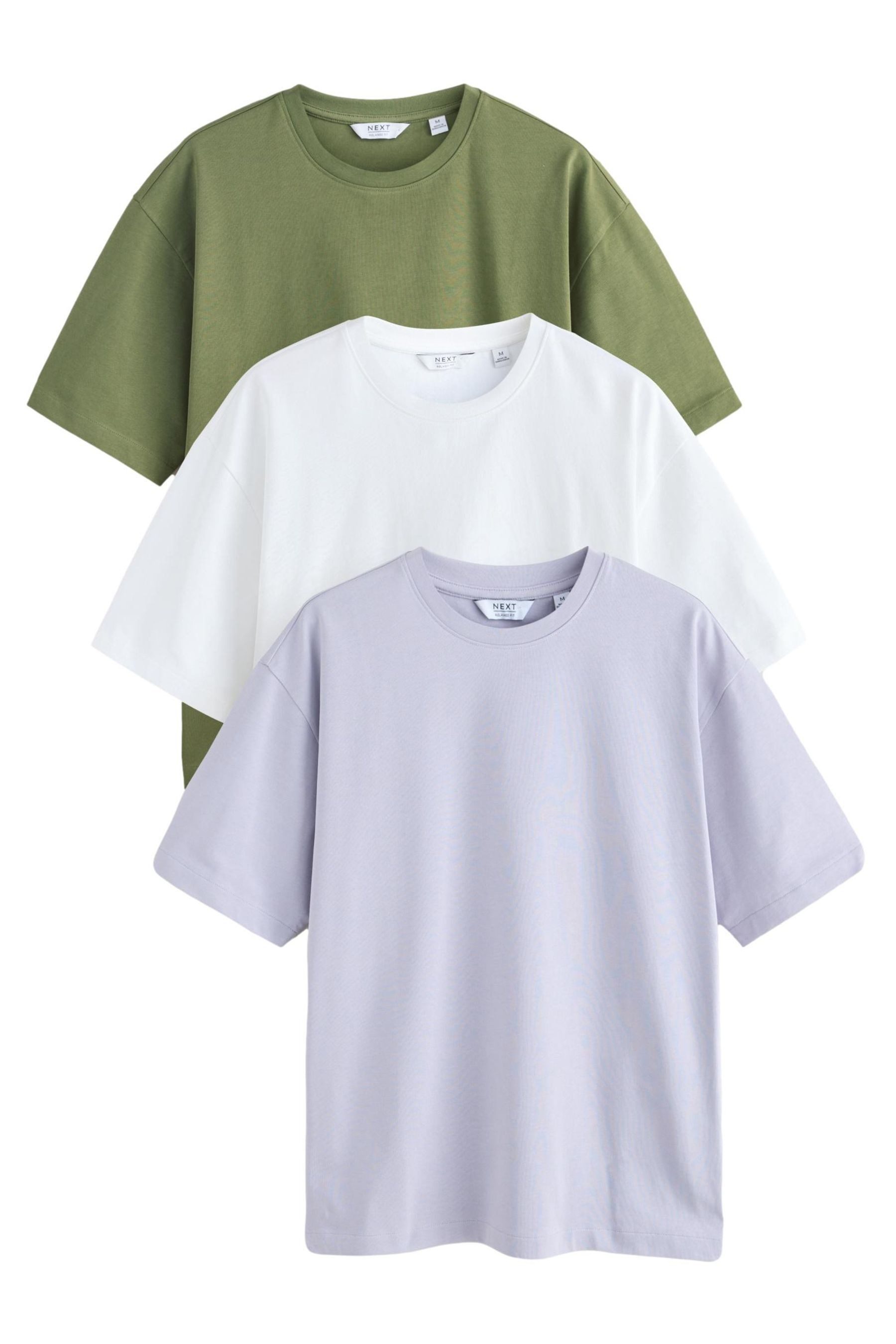 T-Shirt Schwere Relaxed Fit T-Shirts im 3er Pack