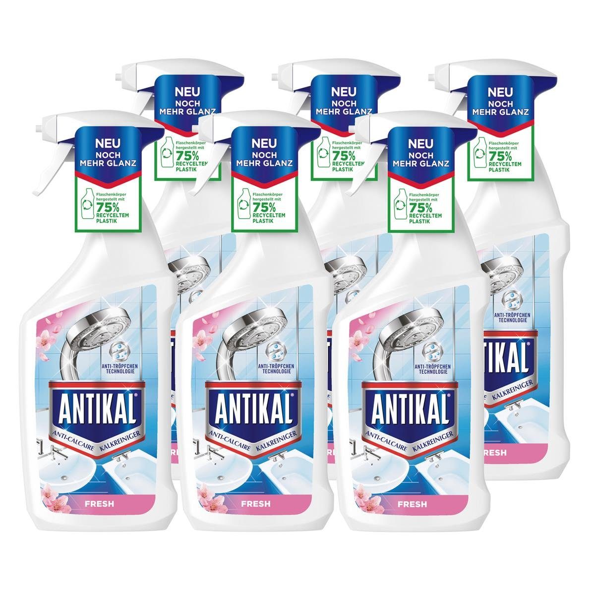 Antikal Antikal Kalkreiniger Fresh 700ml - Badezimmerreiniger (6er Pack) Badreiniger