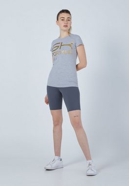 SPORTKIND T-Shirt Training T-Shirt Baumwolle Mädchen & Damen grau