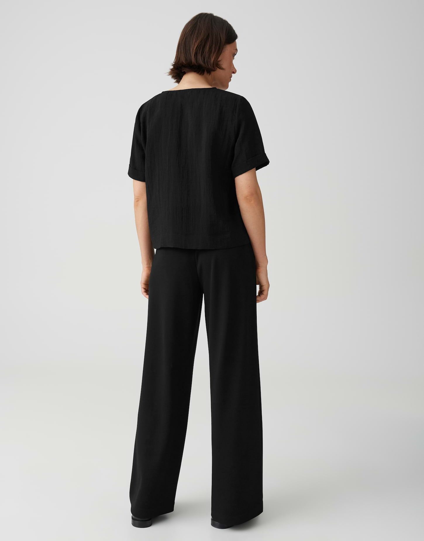 OPUS Stoffhose mit mattem Glanz Abgesteppte Biese für einen cleanen Look