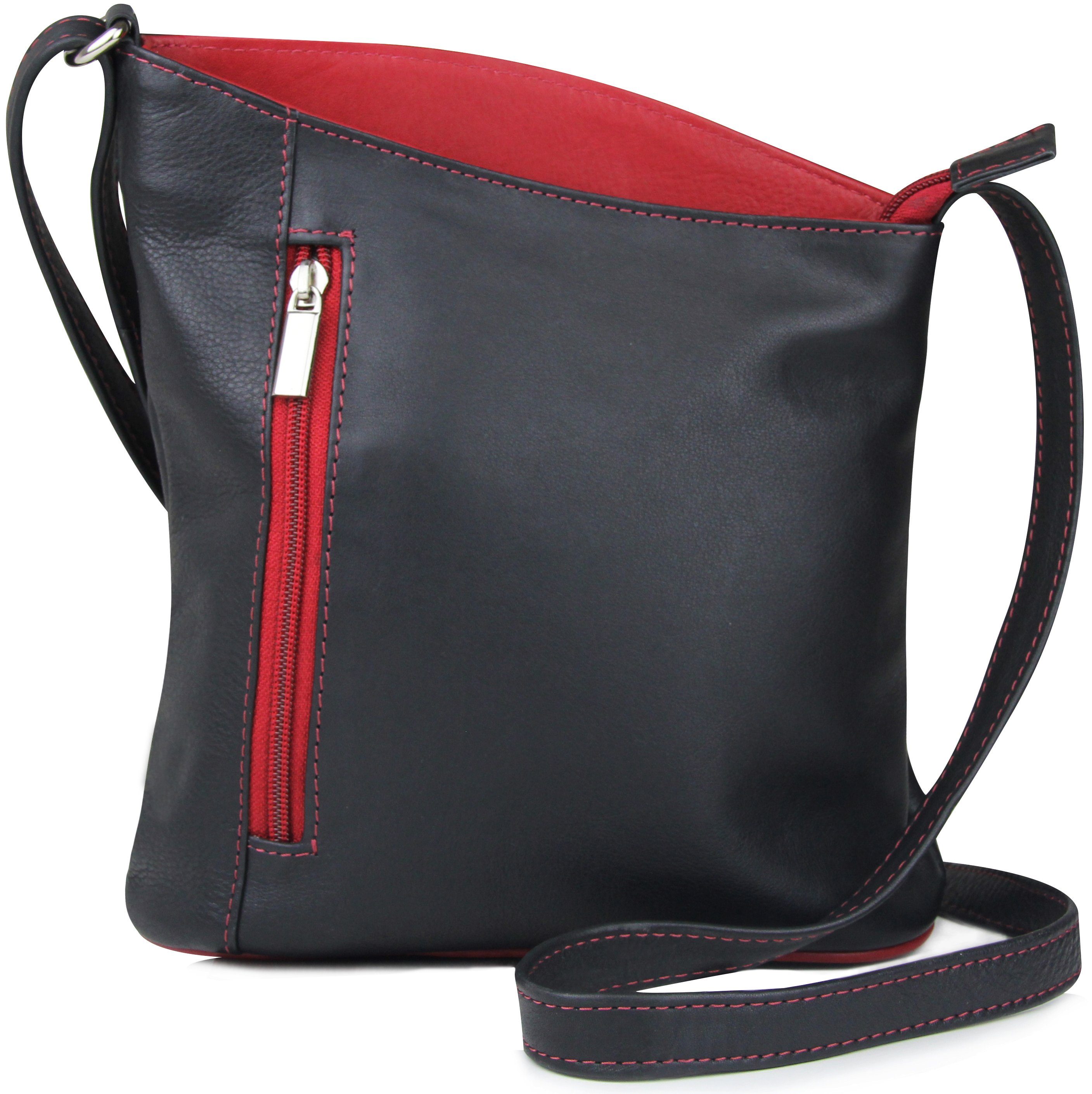 Frentree Umhängetasche »LT01«, Kleine Ledertasche in schwarz, Tasche mit  Handyfach, verstellbarer Gurt, Reißverschluss, Echtleder Schultertasche für  Frauen online kaufen | OTTO