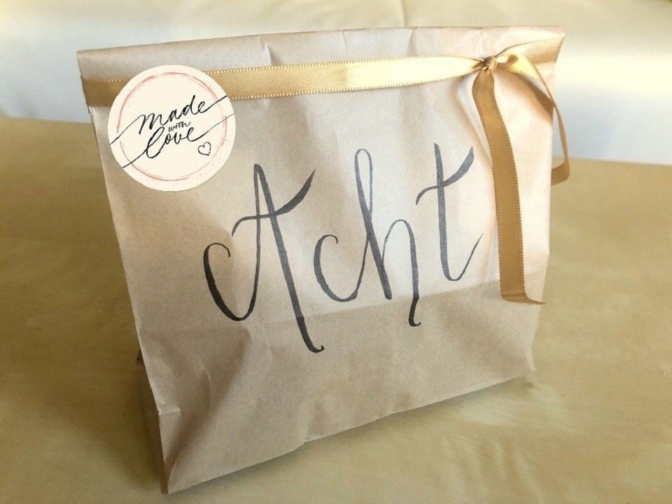 Clever-Kauf-24 Etiketten 48 Stück selbstklebende hochwertige Etiketten "Made with Love"