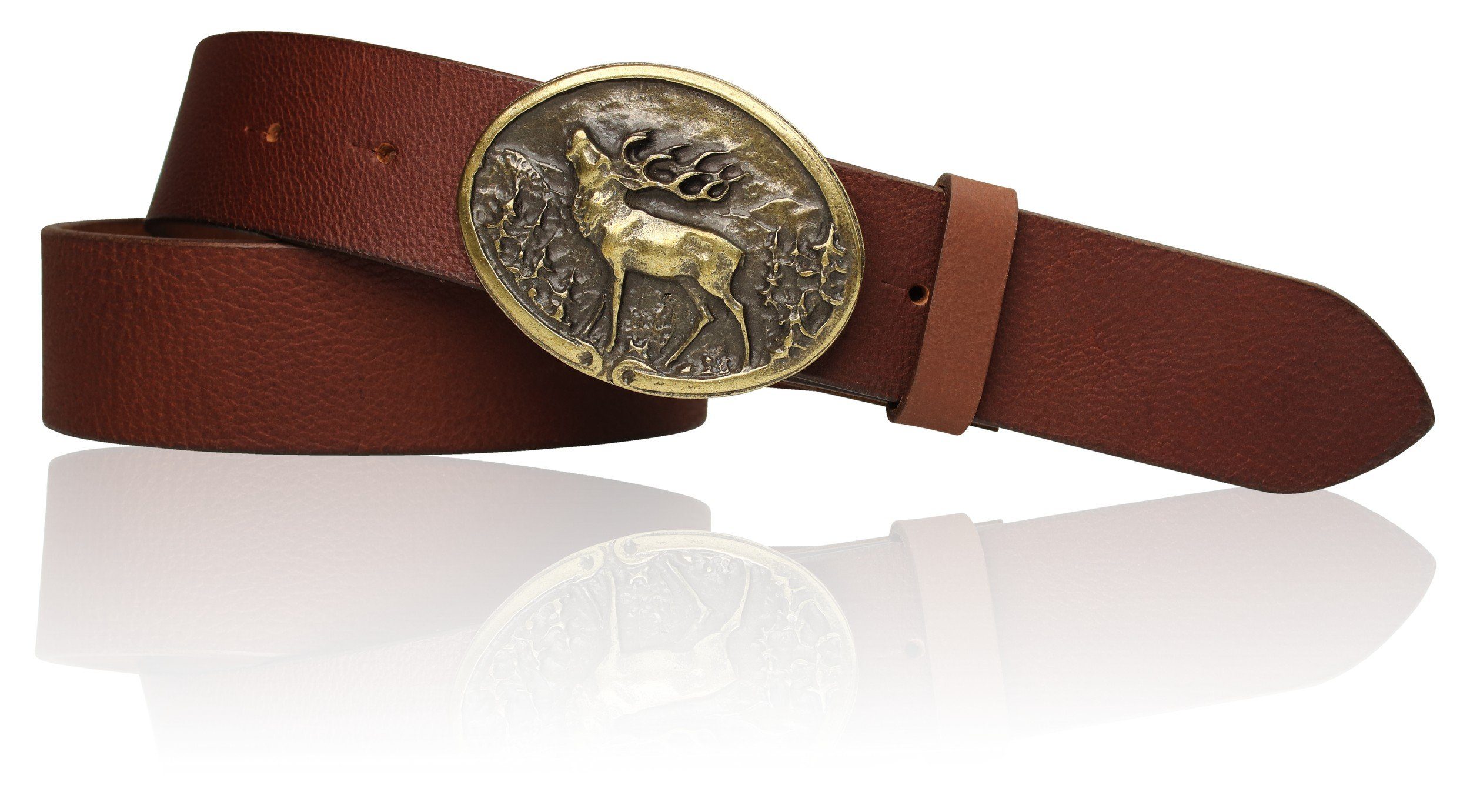 FRONHOFER Ledergürtel 17504 (1-St) Trachtengürtel, Edelweiß günstig online kaufen