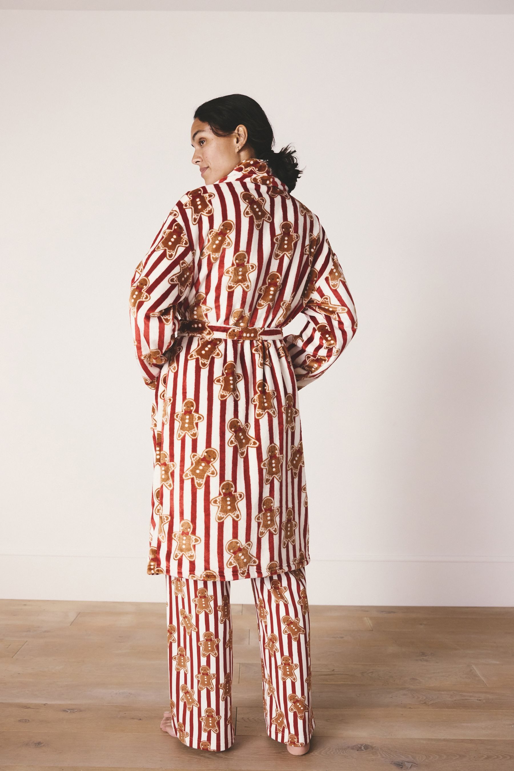 Next Damenbademantel Weihnachtlicher Bademantel, Familien-Kollektion, Polye günstig online kaufen