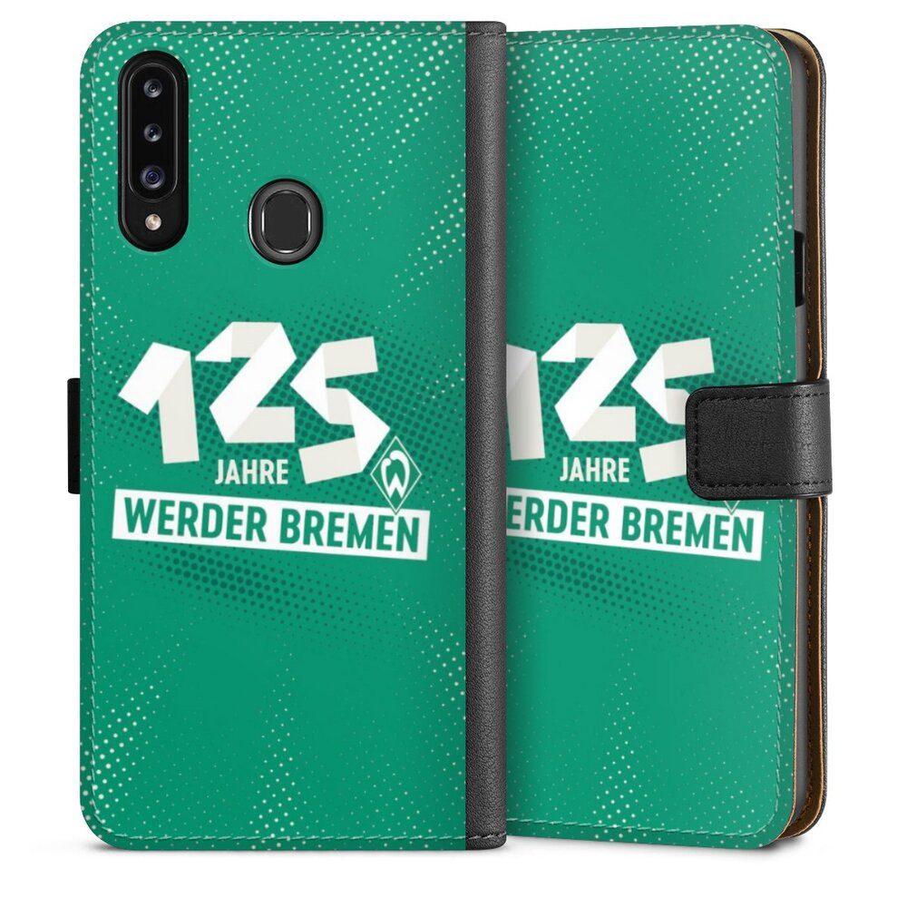 DeinDesign Handyhülle 125 Jahre Werder Bremen Offizielles Lizenzprodukt, Samsung Galaxy A20s Hülle Handy Flip Case Wallet Cover