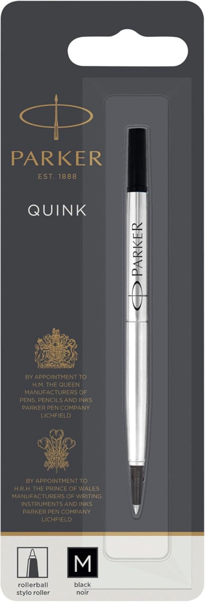 Parker Kugelschreiber PARKER QUINK Rollerballmine M schwarz – für Rollerball