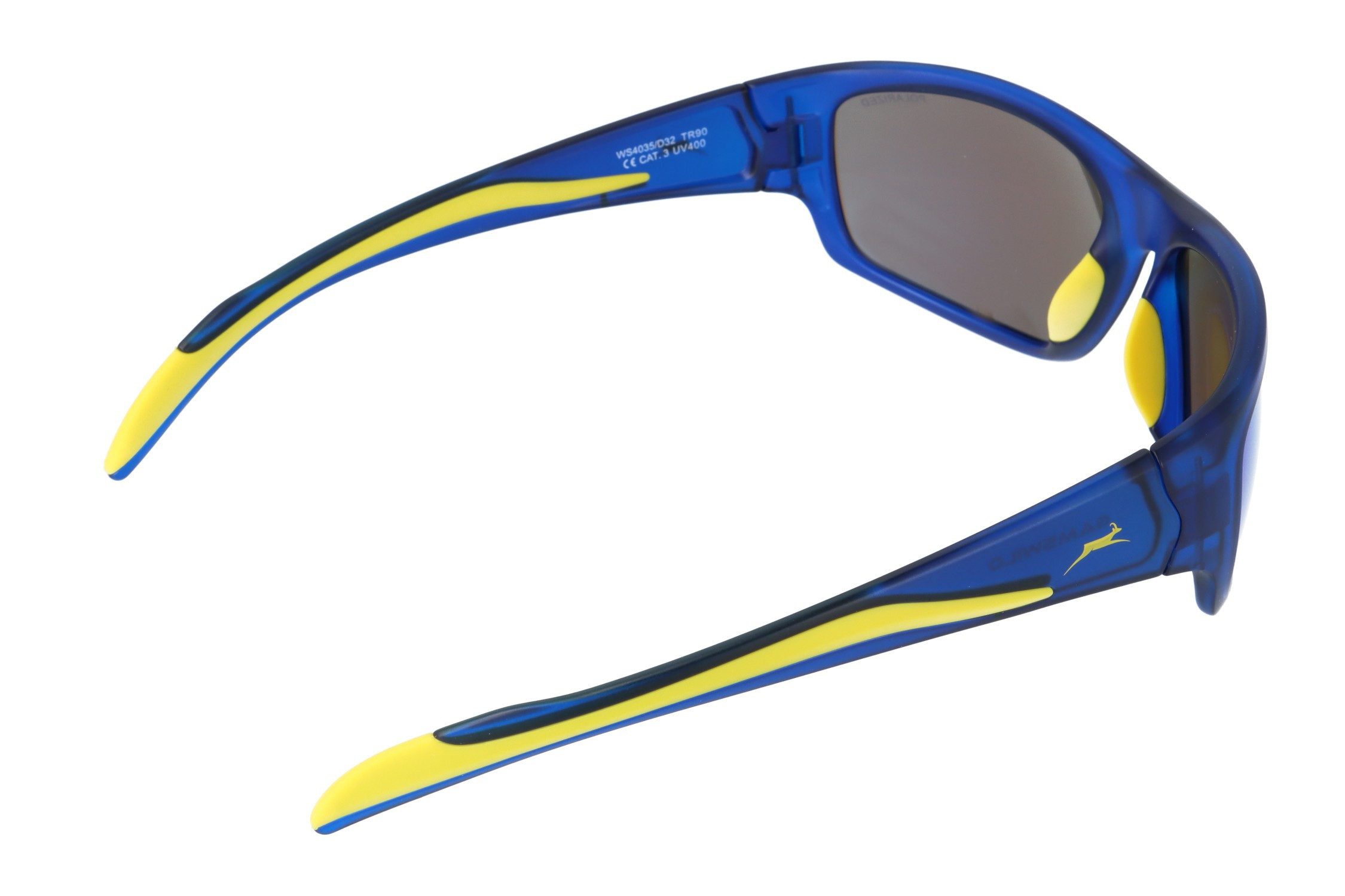 Gamswild Sonnenbrille UV400 Sonnenbrille Fahrradbrille extra breite Bügel Damen Herren Modell WS4035 in schwarz, blau, grau-türkis