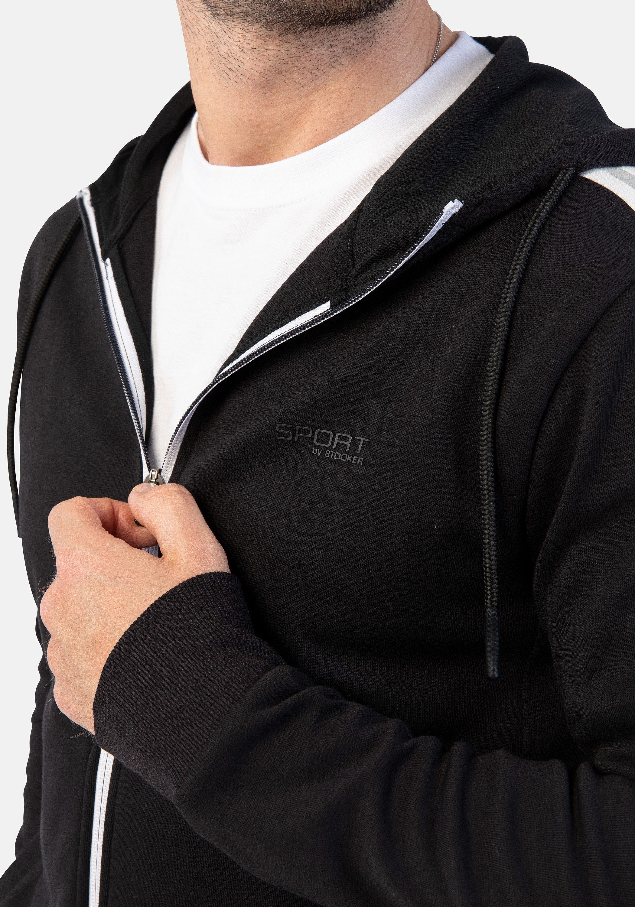 Stooker Men Sweatjacke STEWART Sweatjacke French Terry mit Kapuze Regular Fit Casual Sweat für Herren