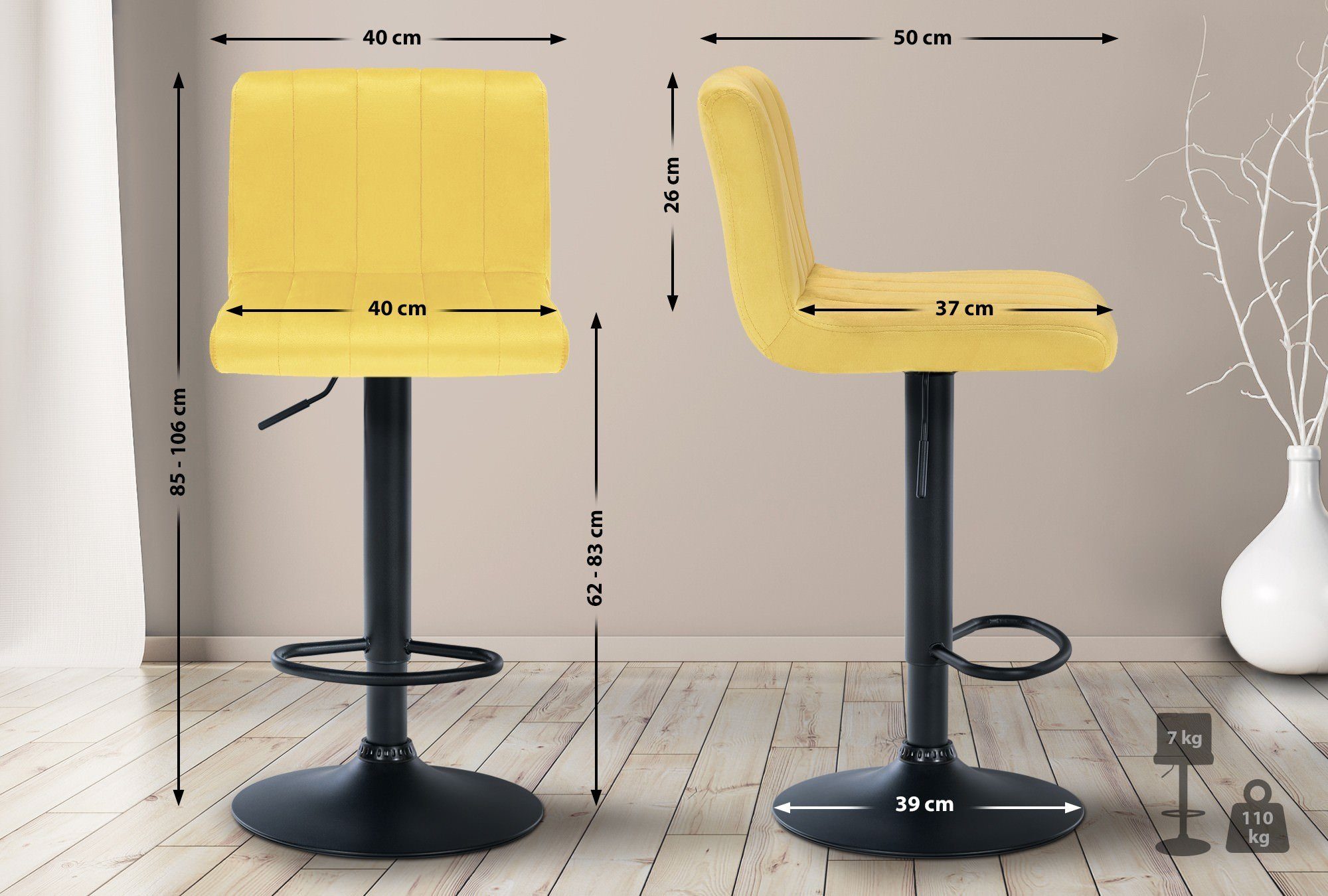 CLP Barhocker Jamie (2er Set, 2 günstig online kaufen