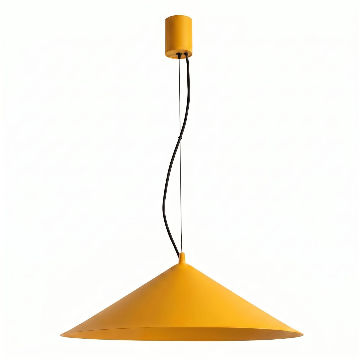 Licht-Erlebnisse Pendelleuchte INARI, LED fest integriert, Warmweiß, Metall LED D: 50 cm rund H: max. 200 cm Gelb 3000 K 1070 lm Modern