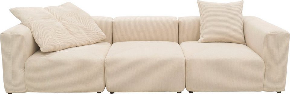 RAUM.ID Big-Sofa Gerrid, Cord-Bezug, bestehend aus Modulen: 2 Eck- und ein  Mittelelement