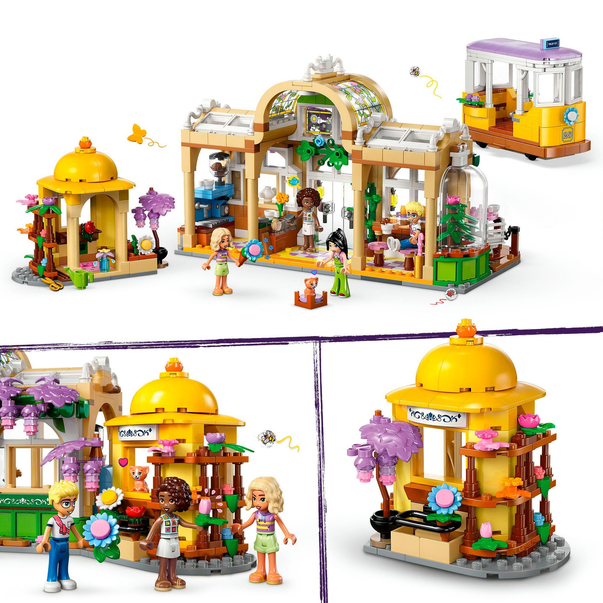 LEGO® Pflanzencafé und Blumenkiosk (42671), LEGO Friends Konstruktionsspielsteine, (1138 St), Made in Europe – Bild 4 von 5