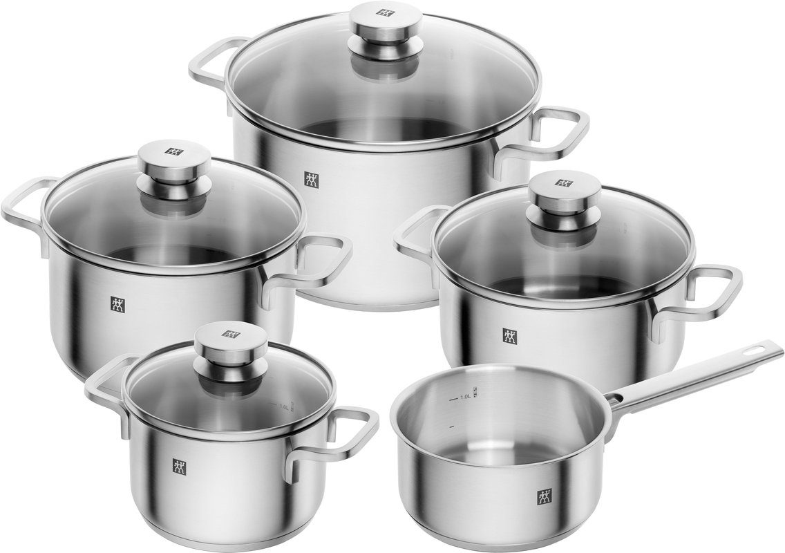 Zwilling Topf-Set Focus, Edelstahl 18/10 (Set, 9-tlg), Induktion | Topfsets