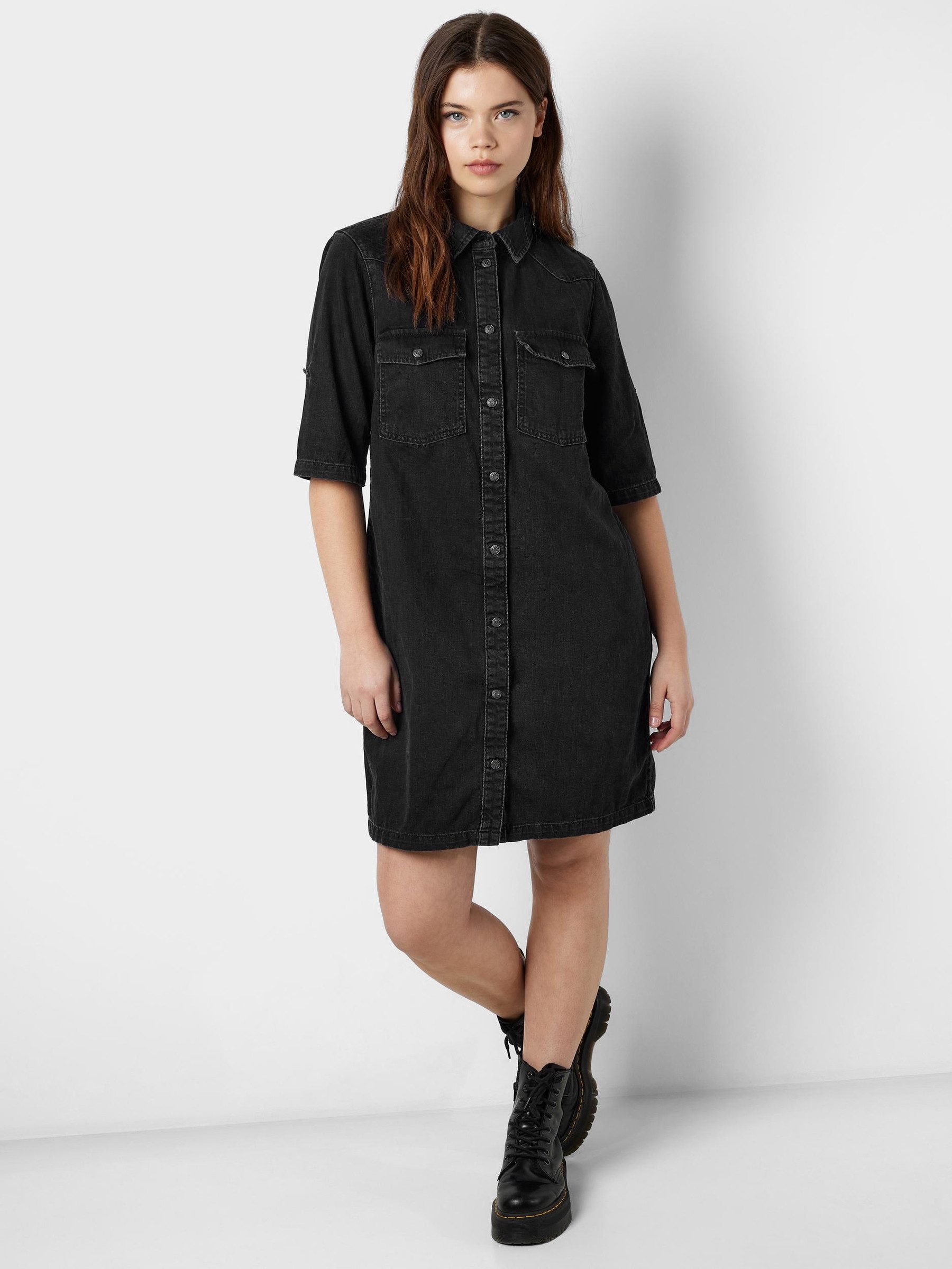 Noisy may Shirtkleid Midi Denim Dress günstig online kaufen