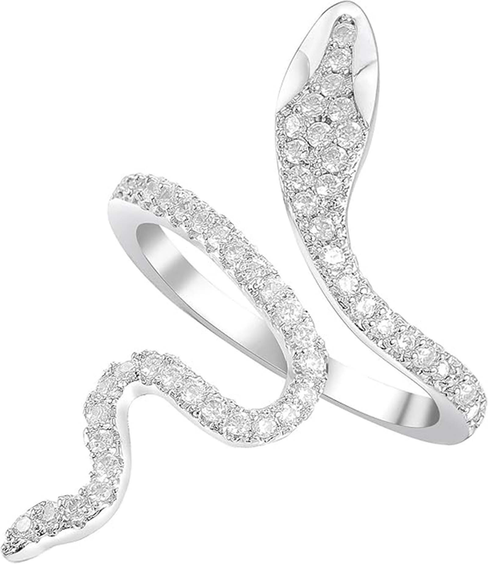 Jumpeak Diamantring Serpentinen-Schmuck,Ring Schlange,Diamant Ring Damen,Personalisierter, D/E VVS/VS,14K Gold,Verlobungsring,Ring Damen,geschenk ideen für frau