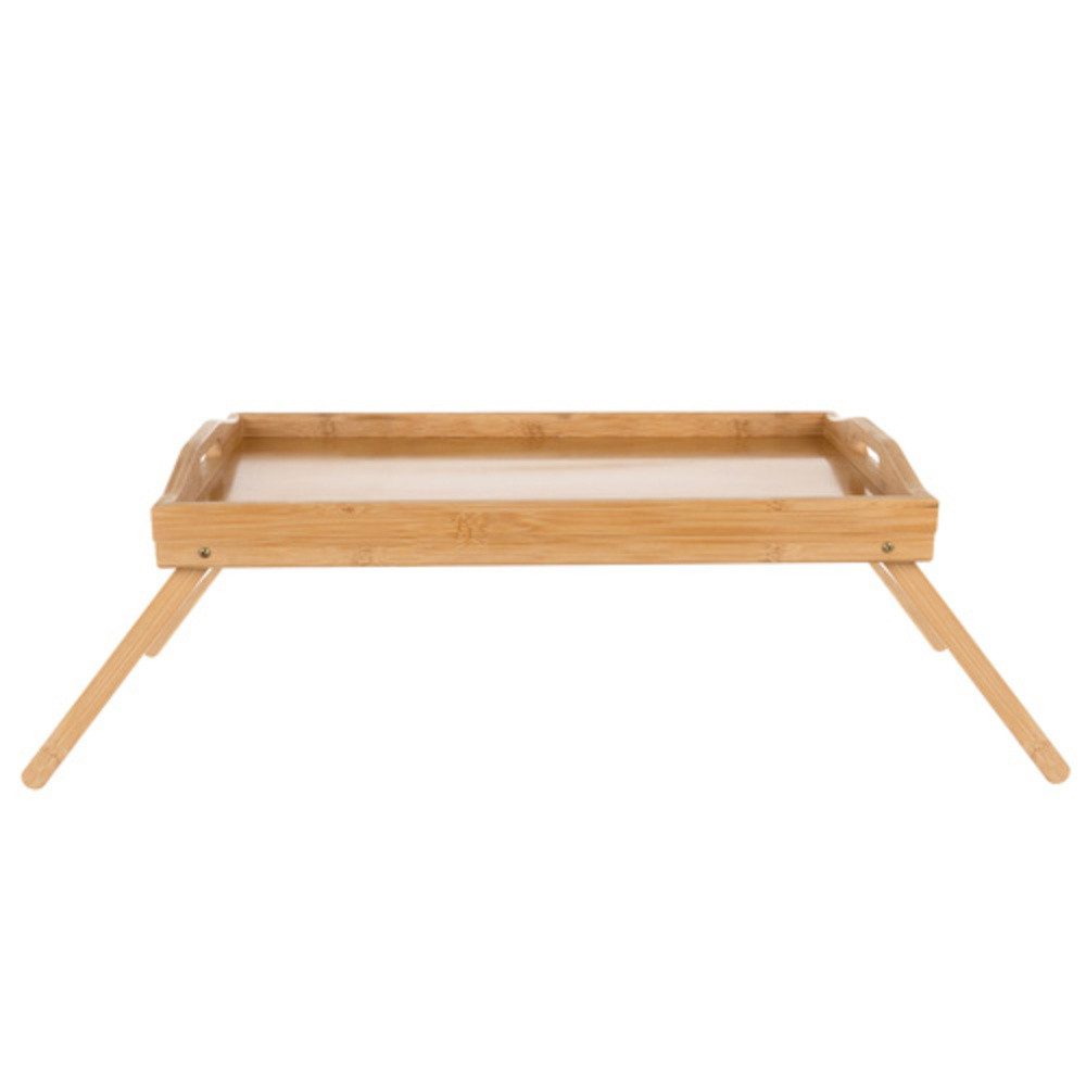 Ruhhy Laptoptisch Klappbarer Bambus-Frühstückstisch (Spar-Set, 1-St., 1 Tisch mit Füßen), Frühstück im Bett mit Laptop-Funktion
