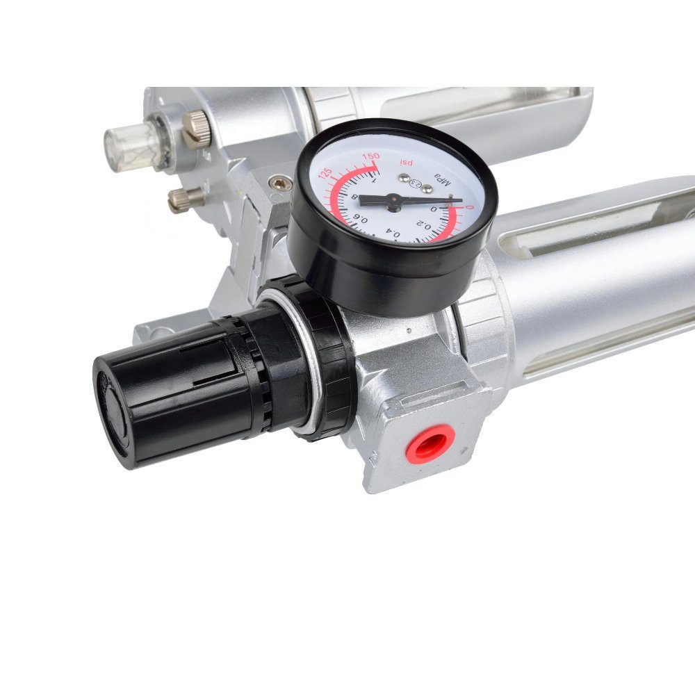 GEKO Druckluftwerkzeug und (1-St) grau, Druckluftregler mit Schmierung Reduzierstück Luftfilter